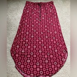 Red/Pink Printed Drawstring Eddie Bauer Skirt size Medium Women’s